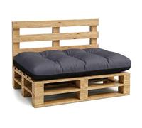 Amazinggirl Coussin Palette de Jardin Coussin d'assise 120 x 80 cm - Coussins Exterieur et Interieur Gros Oreiller pour d'assise canapé Banc Balcon Banquette et terrasse 120 x 80 Graphite