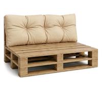 Amazinggirl Coussin Palette de Jardin Coussin de Dossier 120 x 40 cm - Coussins Exterieur et Interieur Gros Oreiller pour d'assise canapé Banc Balcon Banquette et terrasse 120 x 40 Beige