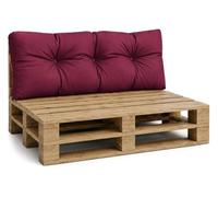 Amazinggirl Coussin Palette de Jardin Coussin de Dossier 120 x 40 cm - Coussins Exterieur et Interieur Gros Oreiller pour d'assise canapé Banc Balcon Banquette et terrasse 120 x 40 Bordeaux