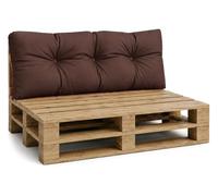 Amazinggirl Coussin Palette de Jardin Coussin de Dossier 120 x 40 cm - Coussins Exterieur et Interieur Gros Oreiller pour d'assise canapé Banc Balcon Banquette et terrasse 120 x 40 Brun