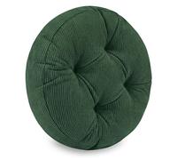 Amazinggirl Galette de Chaise Coussin Assise Rond 40 cm - Dessus pour chaises Interieur Coussins Siege Doux et Lavable Galette scandinave Velours cotele Vert