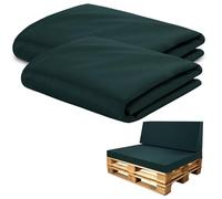 Amazinggirl Housse pour Coussin de Palette en Carton Mousse, Coussin compensé pour Matelas de Sol Ensemble de Housses: 120x40 cm + 120x80 cm - Idéal pour Meubles et Lits en palettes Oeko-Tex Vert