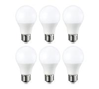 Amazon Basics Ampoule LED E27 A60 avec culot à vis, 8.5W (équivalent incandescente 60W), blanc chaud, dimmable - 6 Unité (Lot de 1)