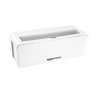 Amazon Basics Boîte de rangement pour câbles, pour cacher et organiser vos câbles, Grande, blanc