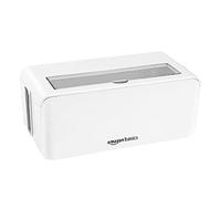 Amazon Basics Boîte de rangement pour câbles, pour cacher et organiser vos câbles, Petite, blanc