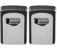 Amazon Basics Boitier Mural Range-clé, Serrure à Combinaison, Noir, 3.5 x 8.6 x 12 cm (Lot de 2)