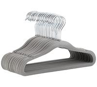 Amazon Basics Cintres Antidérapants en Velours pour Enfants (Bébés/Nourrissons), 29,4cm (Vêtements pour Bébés), Lot de 30, Gris