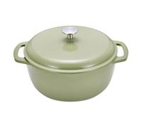Amazon Basics Cocotte Ronde en Fonte Emaillee avec Couvercle, 5,7 L, Olive