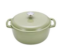 Amazon Basics Cocotte Ronde en Fonte Emaillee avec Couvercle, 6,9 L, Olive