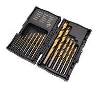Amazon Basics Coffret de forets en acier rapide pour le métal, le bois et le plastique, 14 pièces, 1,5 - 10 mm