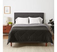 Amazon Basics Couette 4 Saisons réversible pour lit 2 Personnes, 220 x 240 cm, gris/noir