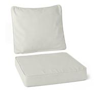 Amazon Basics Coussin de Chaise de Jardin avec Dossier. 48.2 x 48.2 x 7.6 cm (19 x 19 x 3 po). Beige. Lot de 1