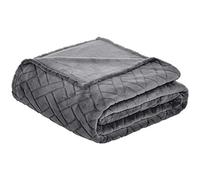 Amazon Basics Couverture jetée de canapé Plaid polaire gaufré, 220 x 240 cm, gris