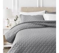 Amazon Basics Couvre-lit gaufré, 220 x 240 cm, gris foncé