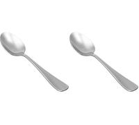 Amazon Basics Cuillères à Soupe en Acier Inoxydable,Lavables au Lave-Vaisselle, Bord Rond, Grandes Cuillères à Soupe, 20 cm, Lot de 24, Argent
