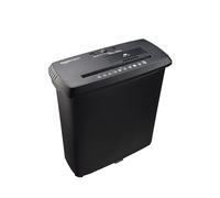 Amazon Basics Destructeur de Documents à Coupe en Bandes, 8 feuilles, pour documents A4, CD et cartes bancaires, corbeille de 13L, Noir