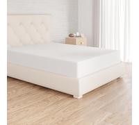 Amazon Basics Drap Housse, 90 x 200 cm, 100% Coton Jersey pour Matelas Épais jusqu'à 30 cm, Blanc