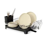 Amazon Basics Égouttoir à Vaisselle, Acier Inoxydable, 38,6 x 29,5 x 10,1cm, Couleur Noir