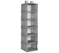 Amazon Basics Étagère de penderie 6 niveaux à suspendre Gris chiné 30.48 x 5.08 x 30.48 cm