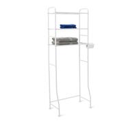 Amazon Basics Etagère sur WC pour Salle de Bain à 3 Niveaux avec Support pour Papier Toilette, 35 x 81 x 165 cm, Blanc