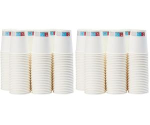 Amazon Basics Gobelets en carton pour boissons chaudes, 207 ml, 150 unité, lot de 2, Carton, Polyéthylène, Blanc