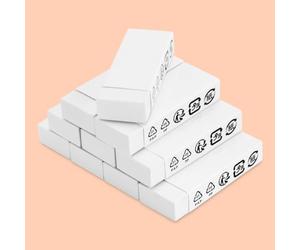 Amazon Basics Gomme blanche, format bloc, lot de 10