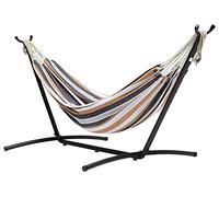 Amazon Basics Hamac en tissu avec support, Multicolore, 300 x 117 cm