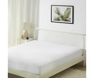 Amazon Basics Housse Intégrale de Matelas pour Lit 180 - Anti-Punaises et Anti-Acariens - Imperméable avec Fermeture Éclair Sécurisée, 180 x 200 x 30 cm, Blanc