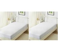 Amazon Basics Housse Intégrale de Matelas pour Lit 90 - Anti-Punaises et Anti-Acariens - Imperméable avec Fermeture Éclair Sécurisée, 90 x 200 x 30 cm, Blanc (Lot de 2)
