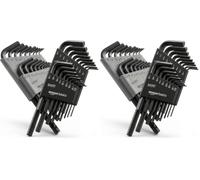 Amazon Basics Jeu de 36 Clés Allen Hexagonales, Acier Chrome-Vanadium, Tailles Métriques et Impériales avec 2 Étuis de Rangement, pour Vélo, Montage de Meubles, Automobile et Bricolage (Lot de 2)