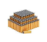 Amazon Basics Lot de 100 piles alcalines AA haute performance, 1,5 V, durée de conservation de 10 ans