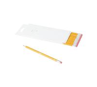 Amazon Basics Lot de 12 Crayons à Mine Graphite HB en Bois, Pointe Aiguisée, Embout avec Gomme ne Laissant pas de Traces