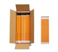 Amazon Basics Lot de 150 Crayons à Mine Graphite 2HB en Bois, Pointe Aiguisée, Embout avec Gomme ne Laissant pas de Traces, École