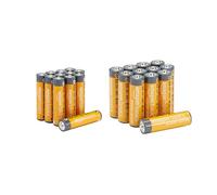 Amazon Basics Lot de 24 piles alcalines haute performance AA et AAA, format économique, 12 piles AA et 12 piles AAA, 1,5 V, durée de conservation de 10 ans