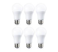 Amazon Basics Lot de 6 ampoules LED Culot Edison à vis E27 10 W (equivalent 75 W) Blanc chaud Intensité non variable