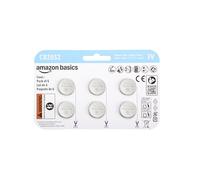 Amazon Basics Lot de 6 piles bouton CR2032 au lithium, 3 V, puissance longue durée, sans mercure