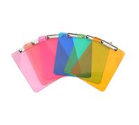 Amazon Basics Lot de 6 porte-blocs en plastique, Format A4, Assortiment de couleurs fluo