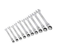 Amazon Basics Lot de clés mixtes à cliquet articulé, 10 pièces