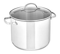 Amazon Basics Marmite en acier inoxydable avec couvercle, 7.6 l, Argenté