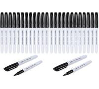 Amazon Basics Marqueurs indélébiles - Noir - Lot de 24