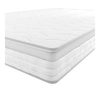 Amazon Basics Matelas 7 zones à ressorts ensachés, Moyenne ferme (H3), 100 x 200 x 21.5 cm, Blanc