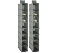 Amazon Basics Organiseur de Chaussures à Suspendre à 8 Niveaux pour Placard, Anthracite, 29,2 x 14 x 104,1 cm Temp (Lot de 2)