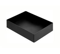 Amazon Basics Organiseur en plastique à accessoires Grand format Rectangulaire, 23.8 x 17 x 5 cm, Noir