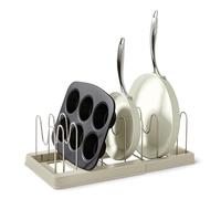 Amazon Basics Organiseur pour Ustensiles de Cuisine, avec 10 Séparateurs, Acier Inoxydable, Extensible de 31cm à 52,6cm