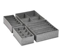 Amazon Basics Organiseurs de commode pour sous-vêtements, Lot de 4, Gris