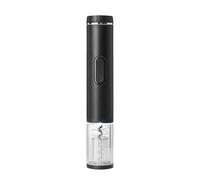 Amazon Basics Ouvre-bouteille électrique sans fil avec coupe-capsule, fonctionne avec des piles, noir, 54 x 48 x 270 mm (L x l x H)