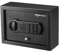 Coffre-fort Amazon Basics, petit et fin, pour tiroir de bureau, avec serrure à combinaison électronique programmable, noir, 30 cm de largeur x 21,8 cm de profondeur
