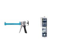 Amazon Basics Pistolet à calfeutrer robuste pour mastic - 310 ml - Rapport de poussée 12:1 & Bostik FIXPRO - Mastic Auto et Bateau MSP 104 - Colle et Joint - Tous matériaux