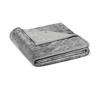 Amazon Basics Plaid en Polaire Doux et Duveteux, Plaid de Canapé Confortable Non Chauffant, 127cm x 152cm, Gris