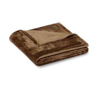 Amazon Basics Plaid Polaire Doux et Duveteux, Plaid de Canapé Confortable Non Chauffant, 127cm x 152cm, Marron